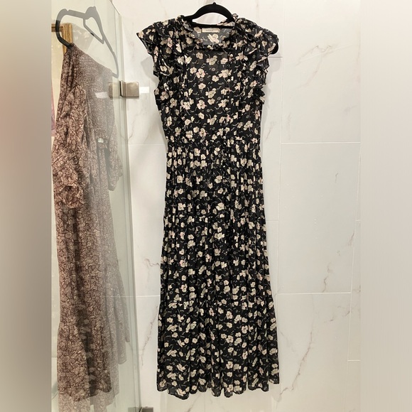 DOEN Carnation Dress in Black Anemone floral - Picture 4 of 9